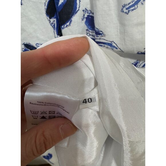 baum und pferdgarten Admore Floral Smocked Cotton Dress sz 40 spring easter - Picture 10 of 10